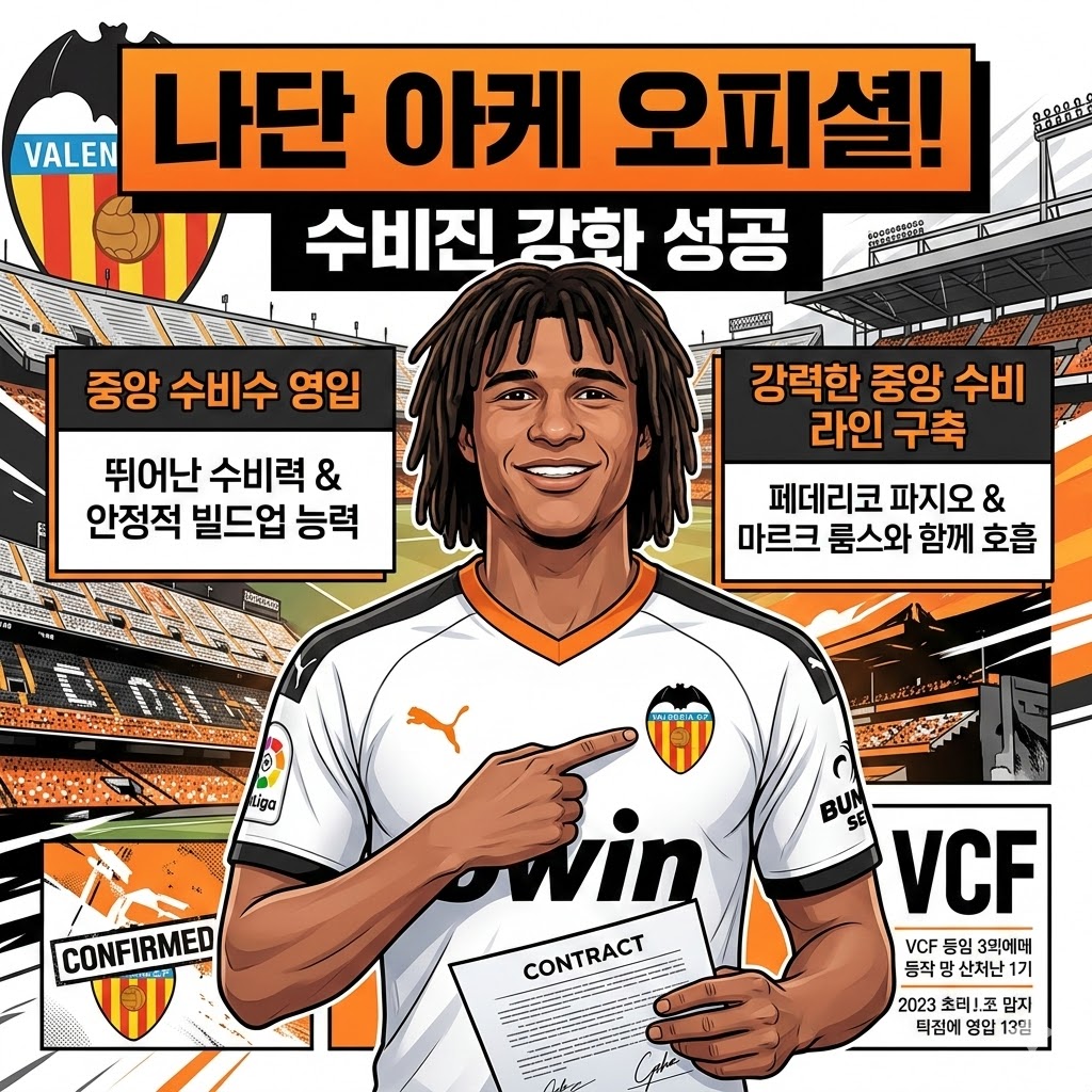 발렌시아, 철벽 수비 완성! 아케 전격 합류